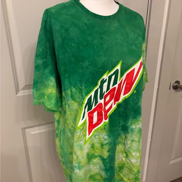 Unisex Mtn. Dew green tie-dye classic tee size XL - Picture 5 of 11
